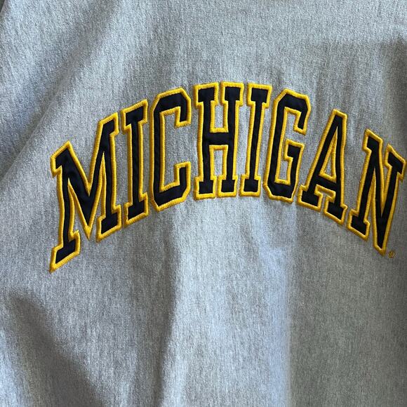 Steve & Barrys MICHIGAN University Sportswear Gray Heavy Duty Pullover Sweater L - Picture 3 of 7